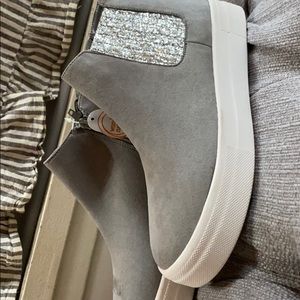 Gray booties